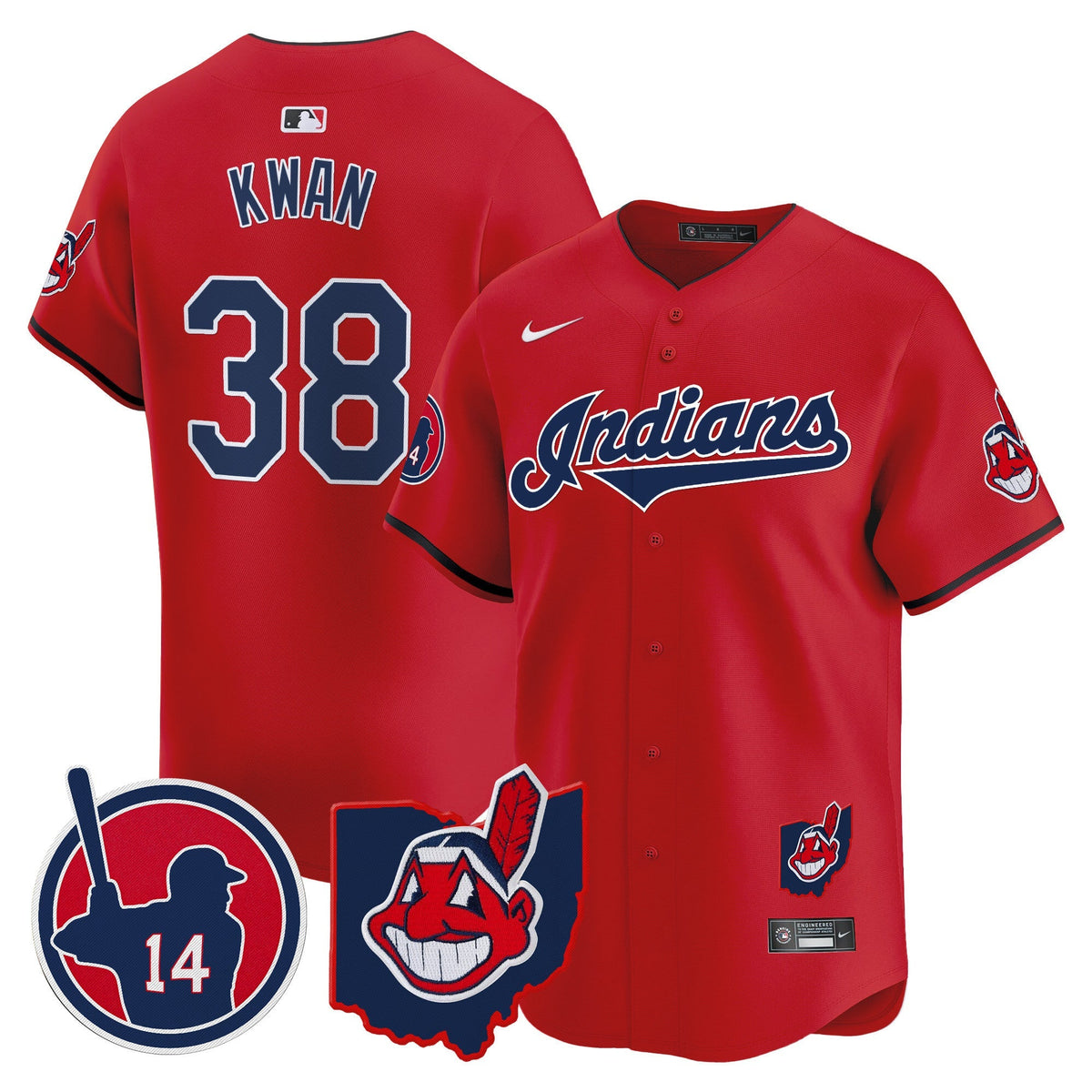 Cleveland Indians Larry Doby Patch Vapor Premier Limited Jersey - All Stitched
