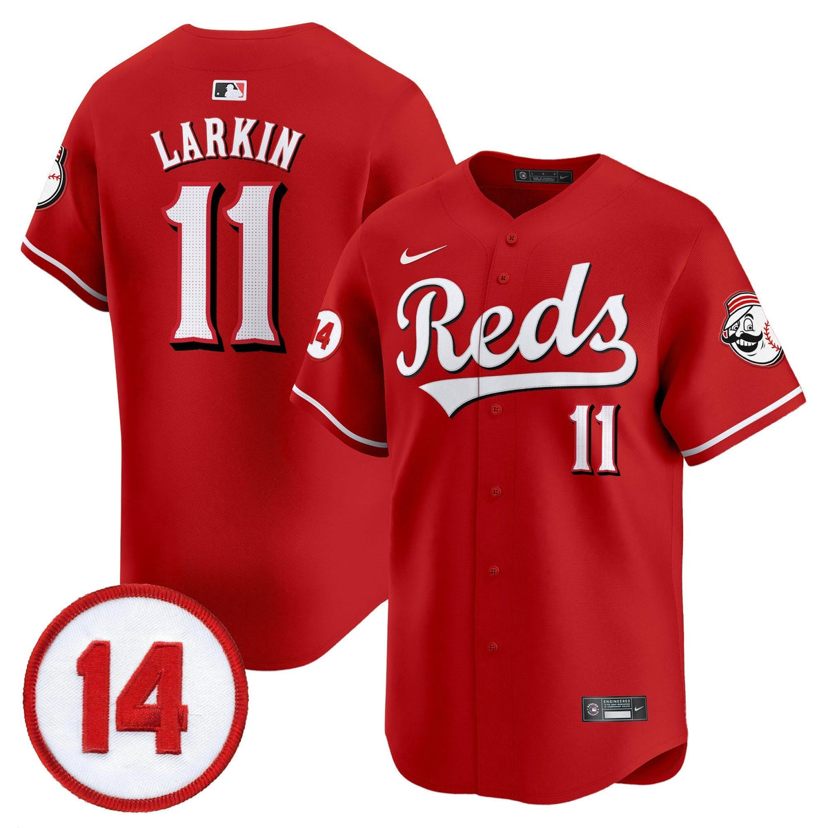 CIN Pete Rose Patch Vapor Premier Limited Jersey - All Stitched