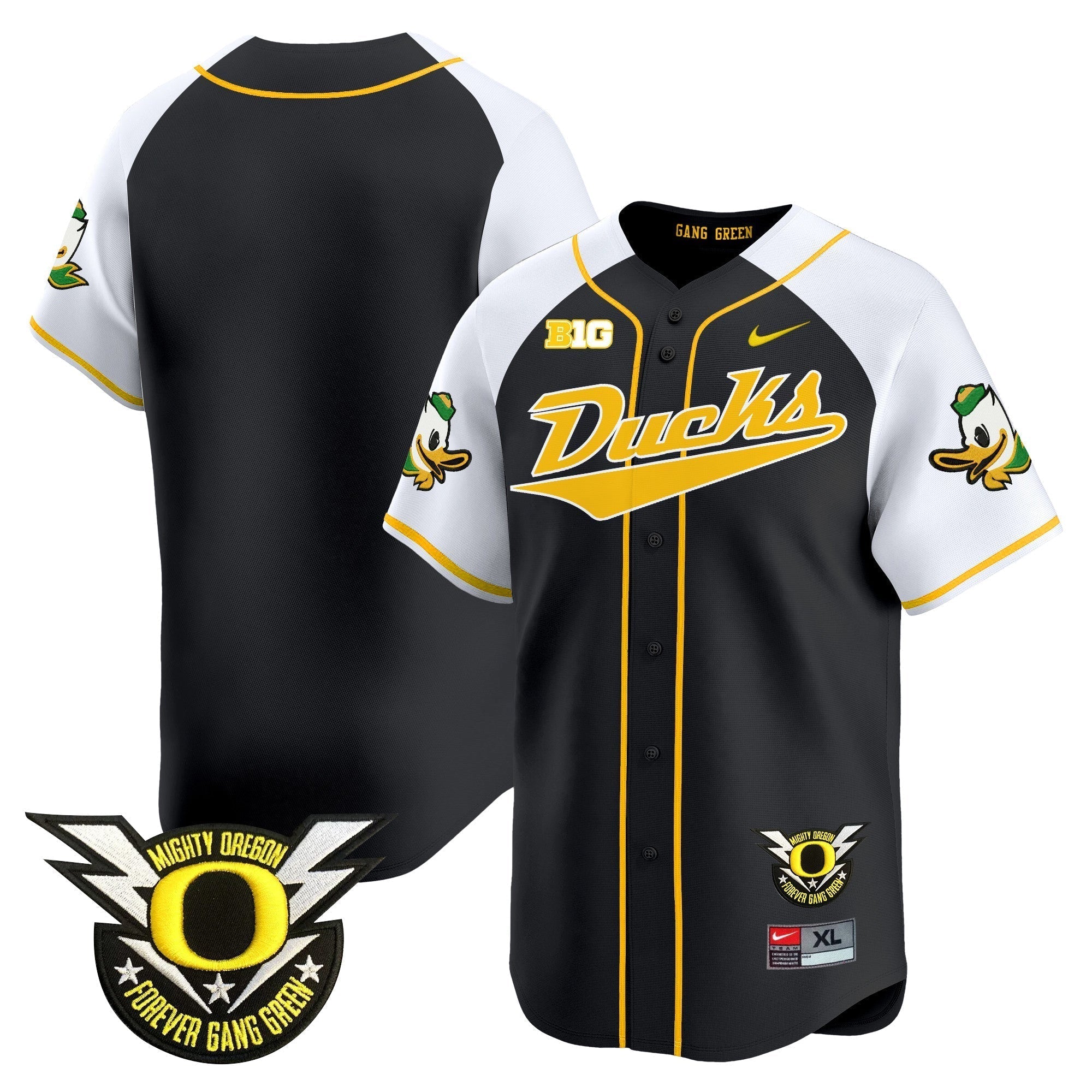 ORE 2024 Forever Gang Green & BIG Patch Vapor Baseball Jersey - All Stitched