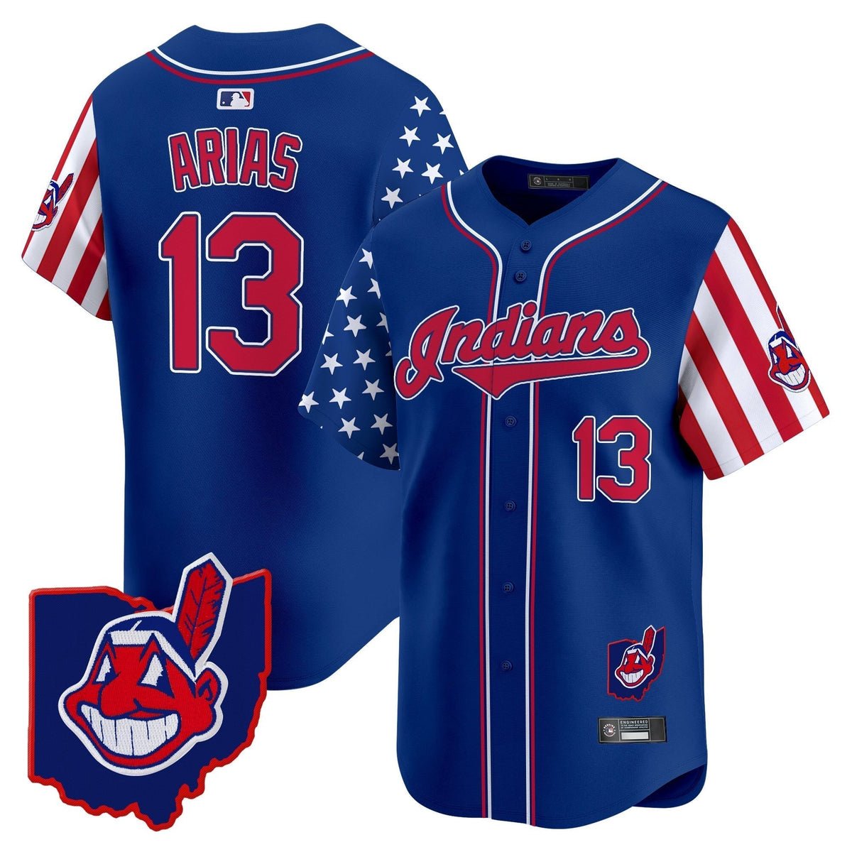 Cleveland Indians 2025 Independence Day Vapor Premier Limited Jersey - All Stitched