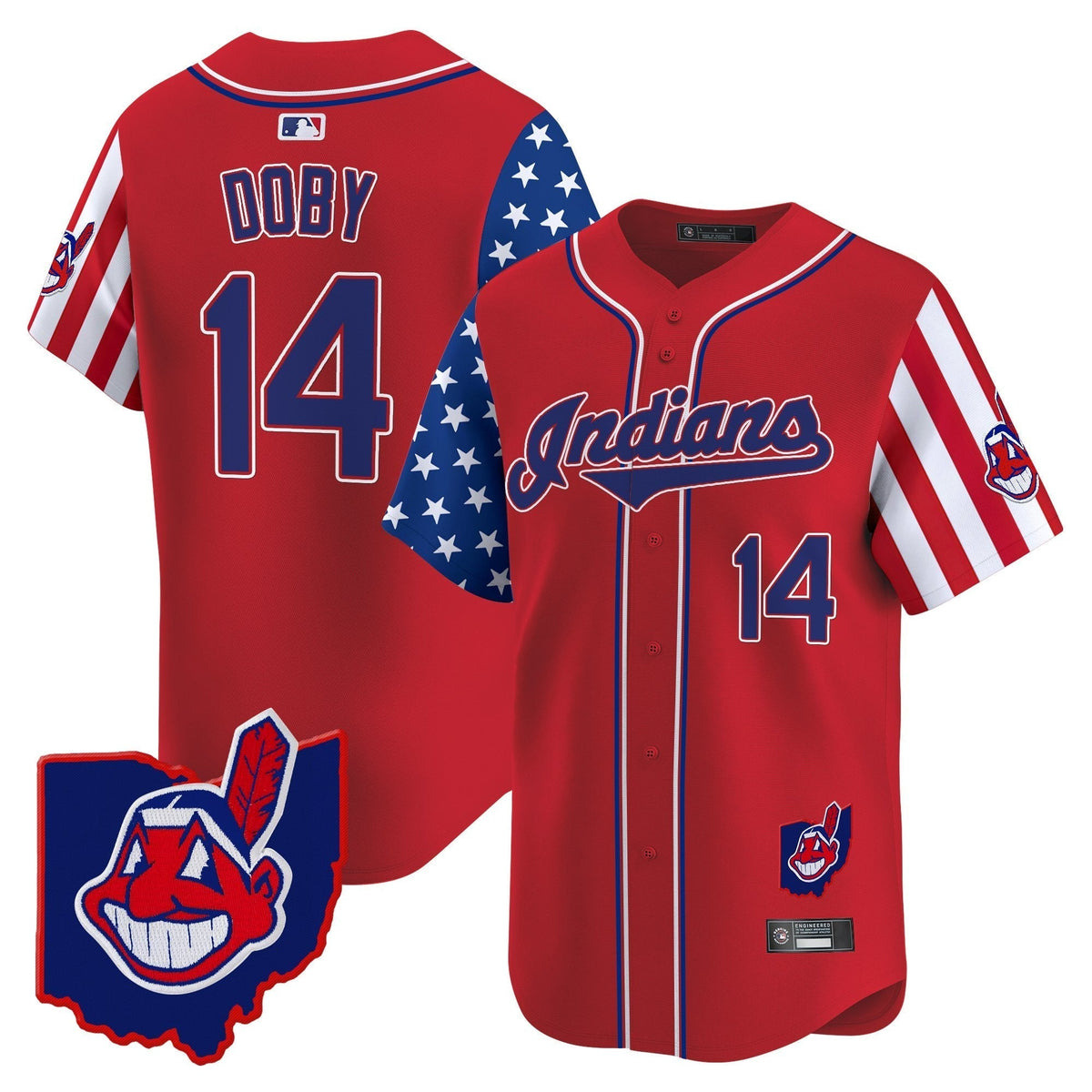 Cleveland Indians 2025 Independence Day Vapor Premier Limited Jersey - All Stitched