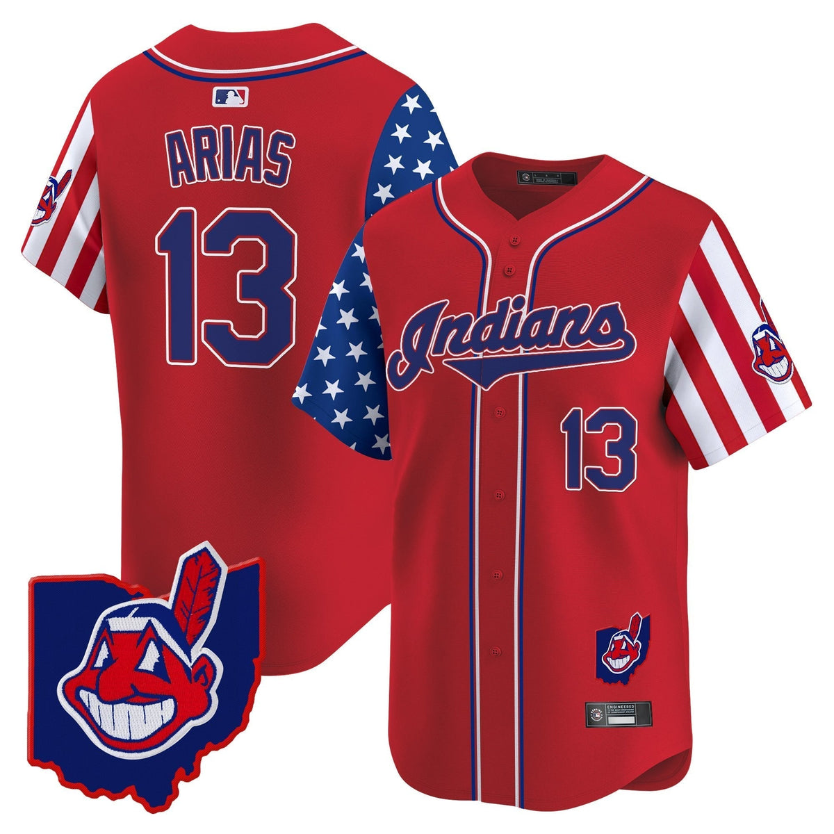 Cleveland Indians 2025 Independence Day Vapor Premier Limited Jersey - All Stitched