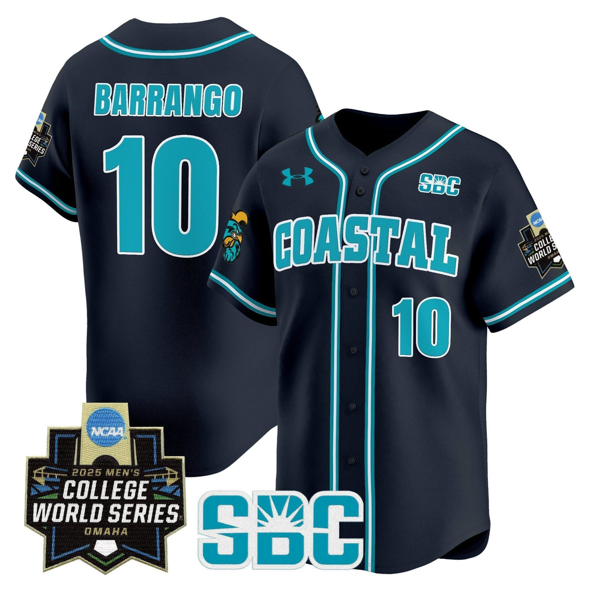 Coastal Carolina Chanticleers 2025 World Series Vapor Premier Limited Jersey - Stitched