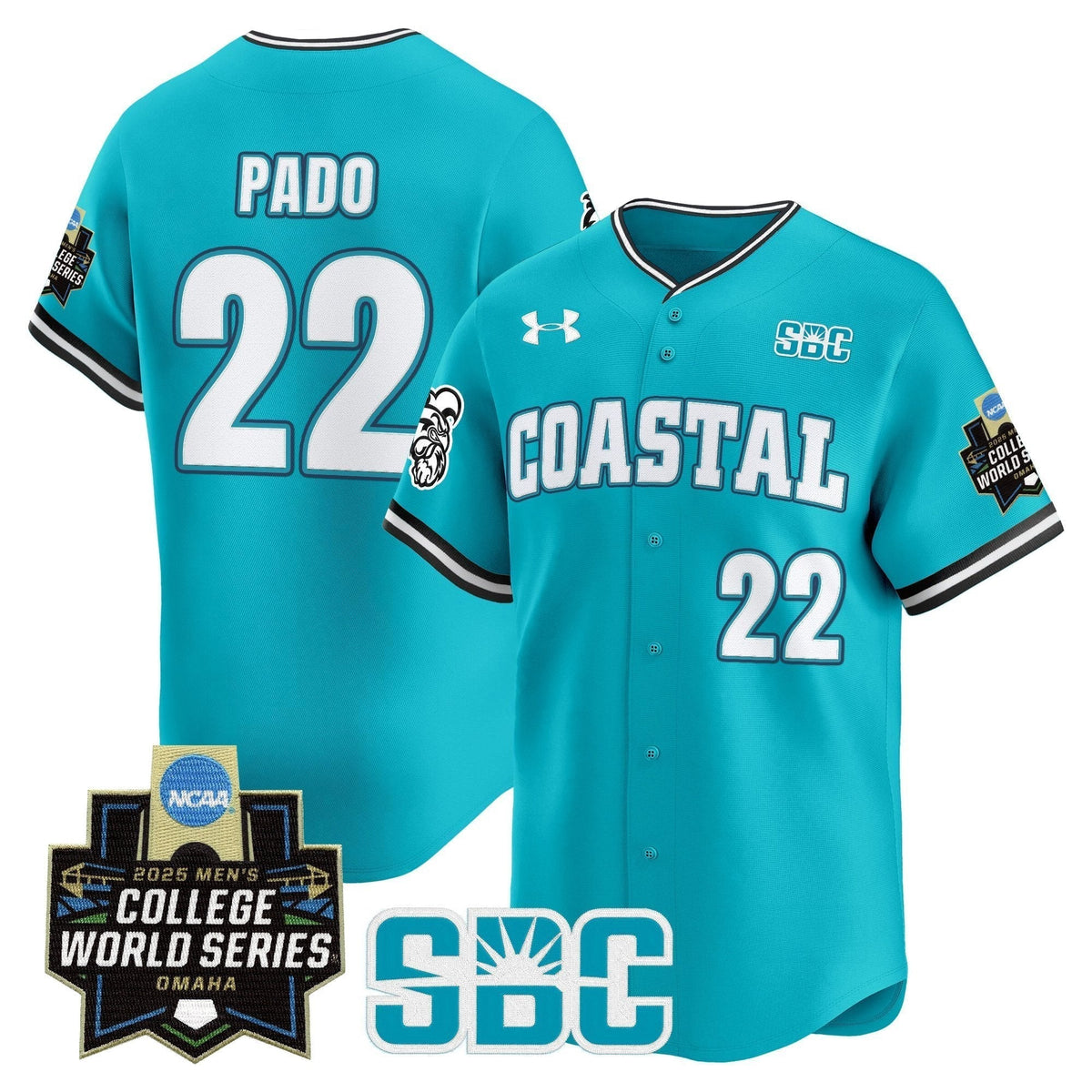 Coastal Carolina Chanticleers 2025 World Series Vapor Premier Limited Jersey - Stitched