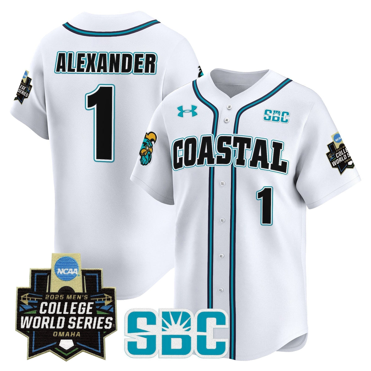 Coastal Carolina Chanticleers 2025 World Series Vapor Premier Limited Jersey - Stitched