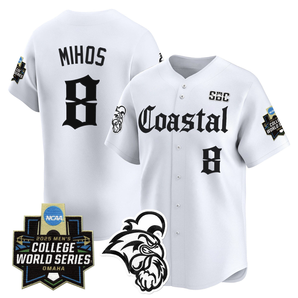 Coastal Carolina Chanticleers 2025 World Series 'Gothic Coastline Edition' Vapor Premier Limited Jersey - Stitched