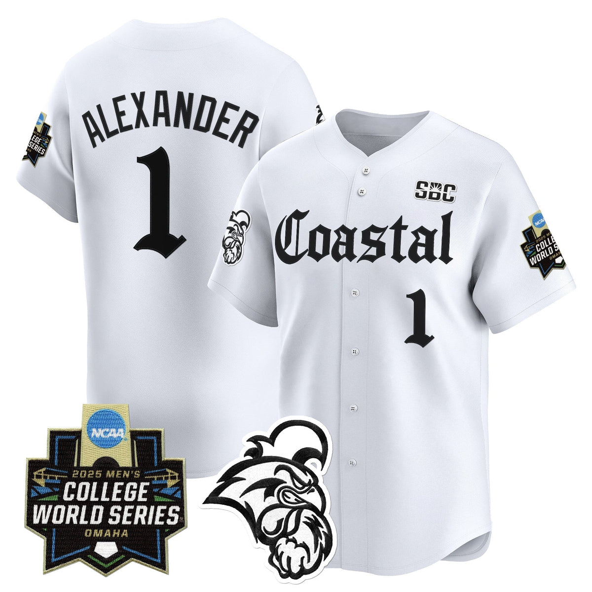 Coastal Carolina Chanticleers 2025 World Series 'Gothic Coastline Edition' Vapor Premier Limited Jersey - Stitched