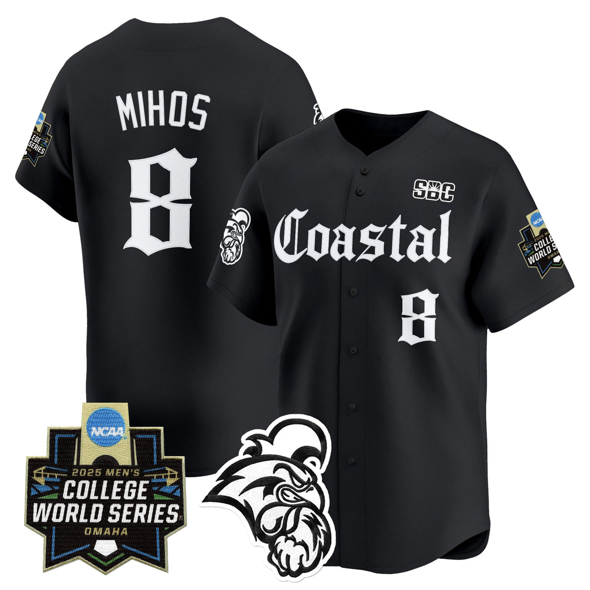 Coastal Carolina Chanticleers 2025 World Series 'Gothic Coastline Edition' Vapor Premier Limited Jersey - Stitched