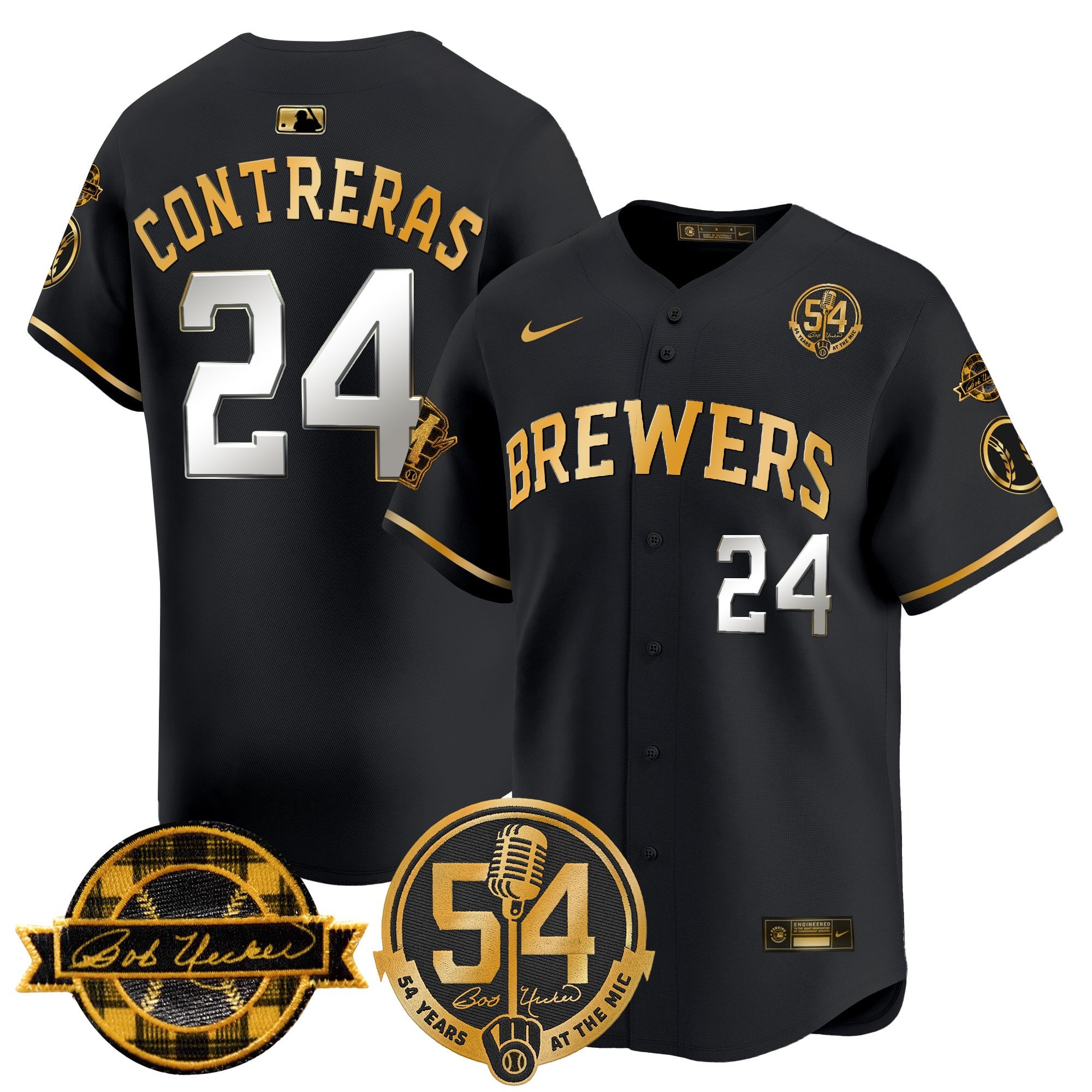 MIL 'Bob Uecker - 54 Seasons for Brewers' Vapor Premier Limited Jersey - All Stitched