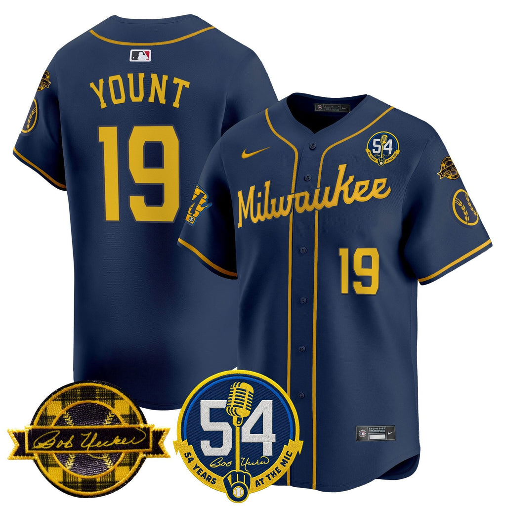 MIL 'Bob Uecker - 54 Seasons for Brewers' Vapor Premier Limited Jersey - All Stitched