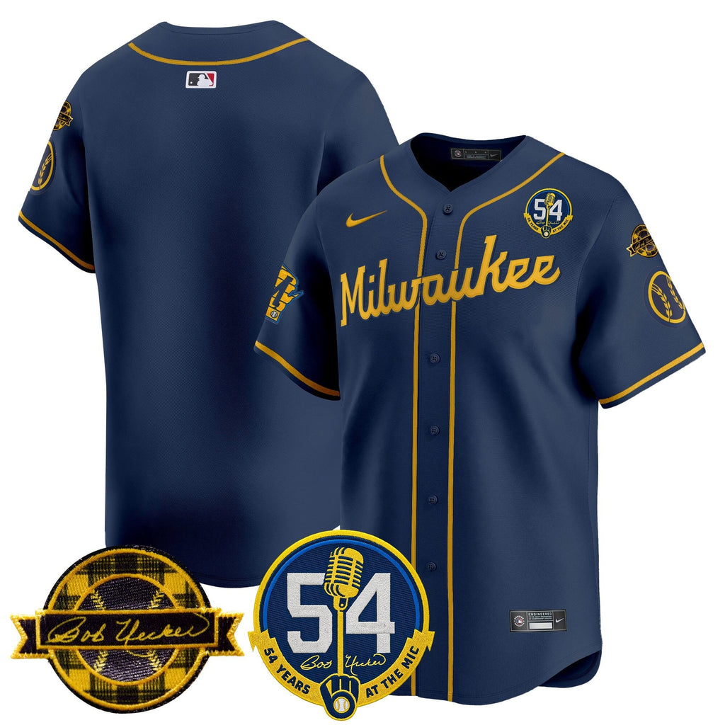 MIL 'Bob Uecker - 54 Seasons for Brewers' Vapor Premier Limited Jersey - All Stitched