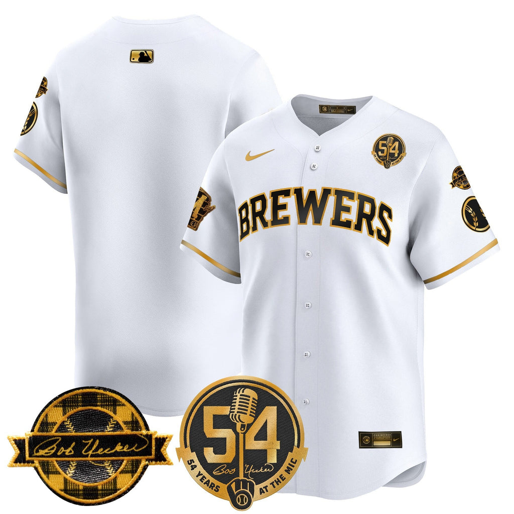 MIL 'Bob Uecker - 54 Seasons for Brewers' Vapor Premier Limited Jersey - All Stitched