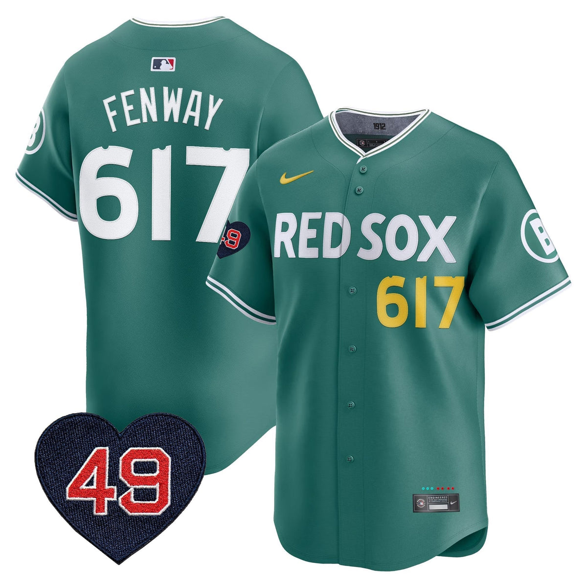 BOS Tim Wakefield Patch Vapor Premier Limited Men Jersey - All Stitched