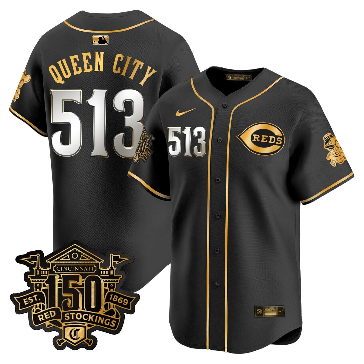 CIN 150th Anniversary Patch Vapor Premier Limited Jersey - All Stitched