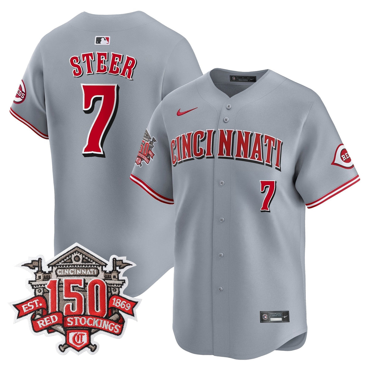 CIN 150th Anniversary Patch Vapor Premier Limited Jersey - All Stitched