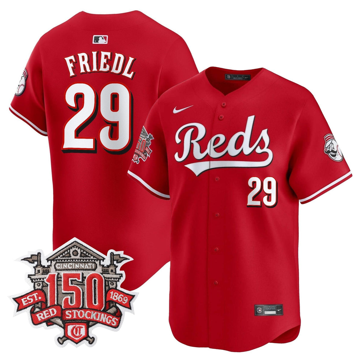 CIN 150th Anniversary Patch Vapor Premier Limited Jersey - All Stitched