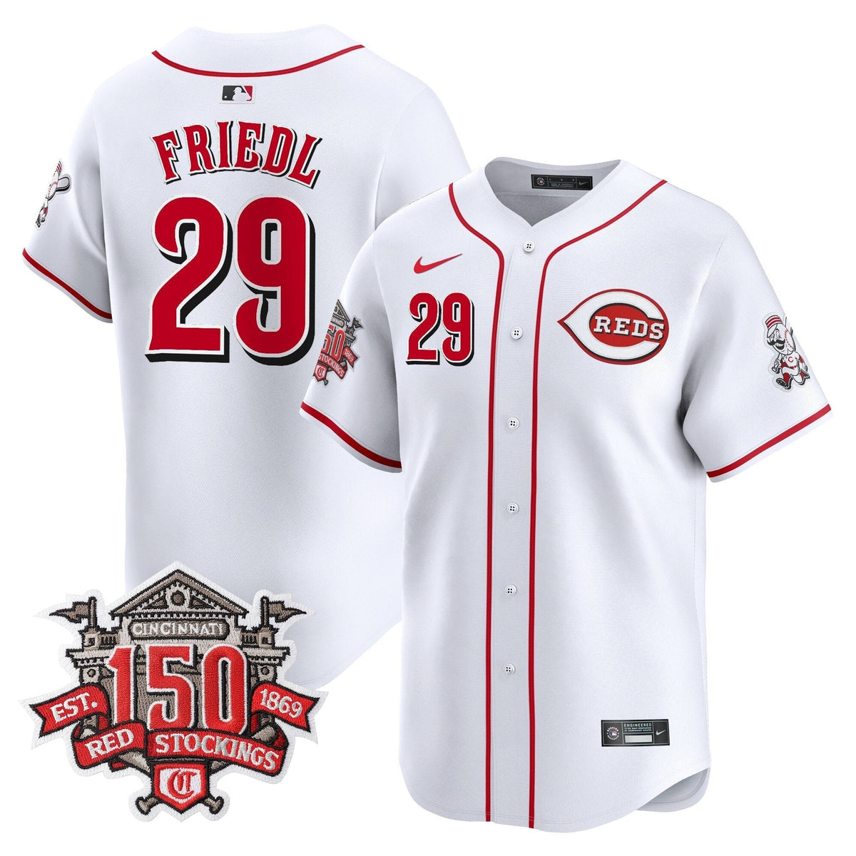 CIN 150th Anniversary Patch Vapor Premier Limited Men Jersey - All Stitched