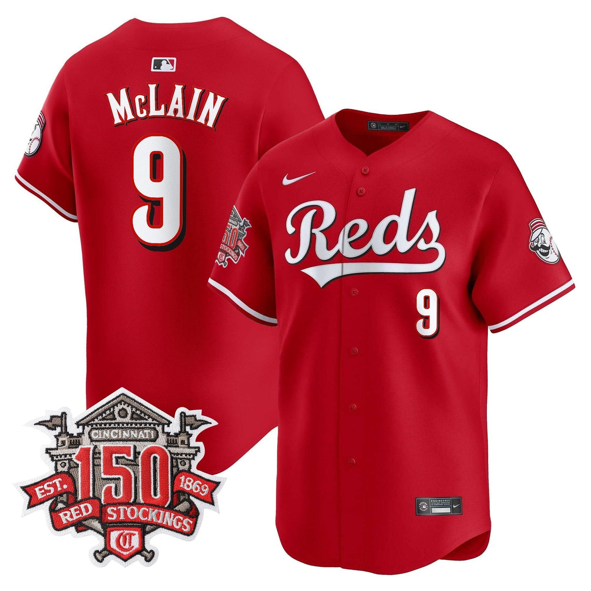 CIN 150th Anniversary Patch Vapor Premier Limited Jersey - All Stitched