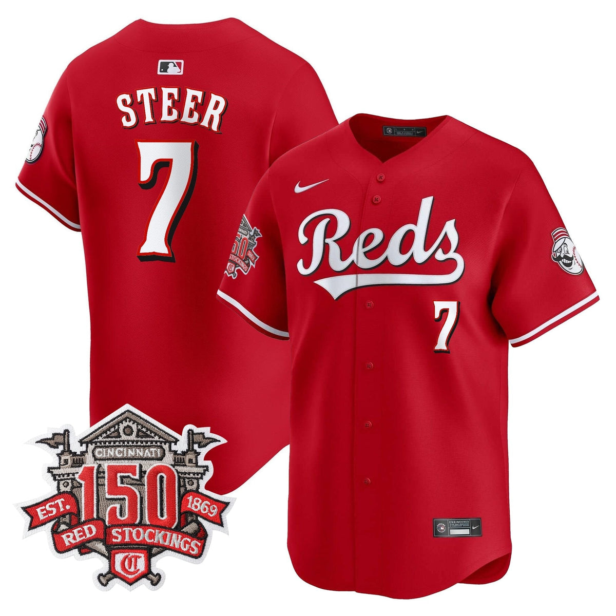 CIN 150th Anniversary Patch Vapor Premier Limited Jersey - All Stitched