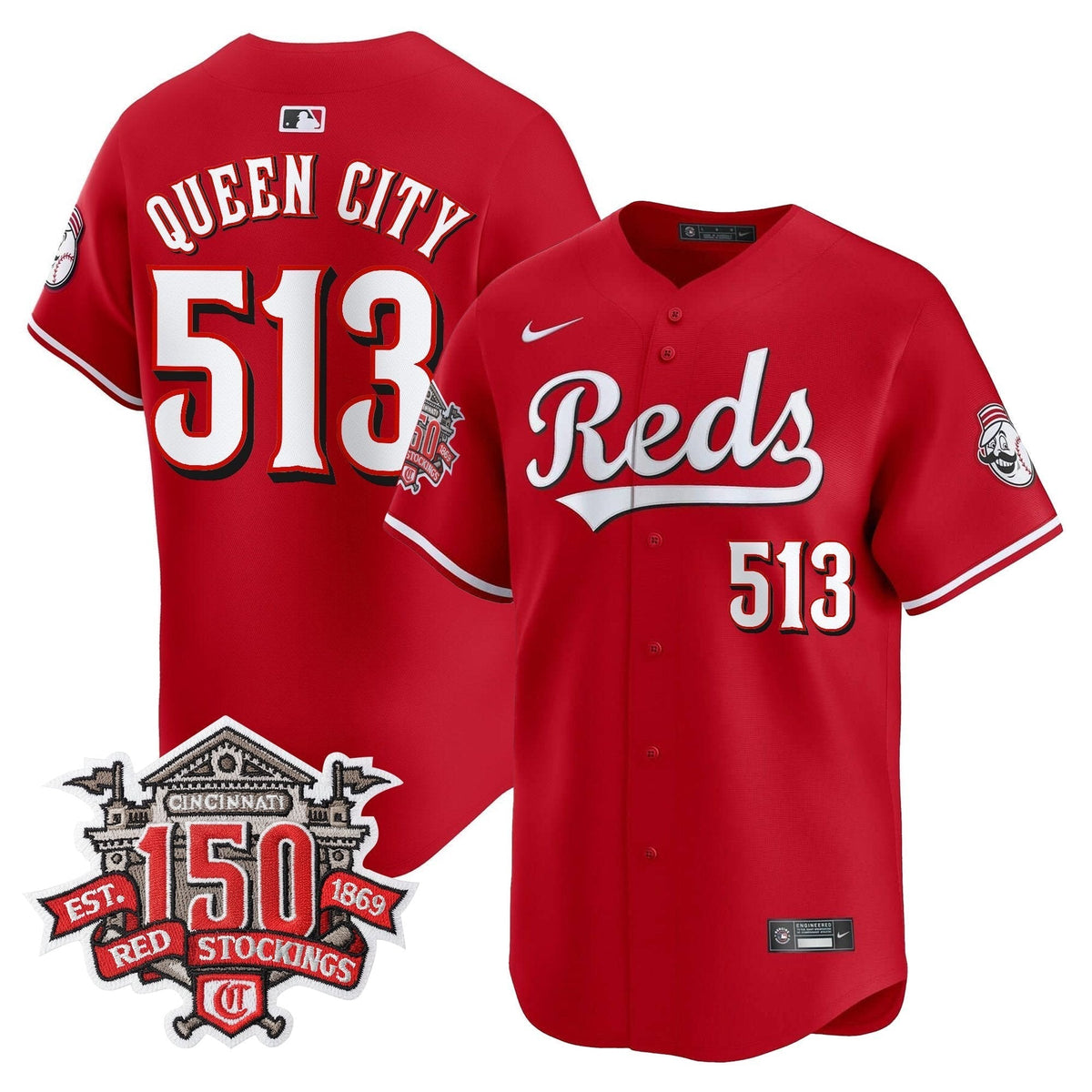 CIN 150th Anniversary Patch Vapor Premier Limited Jersey - All Stitched