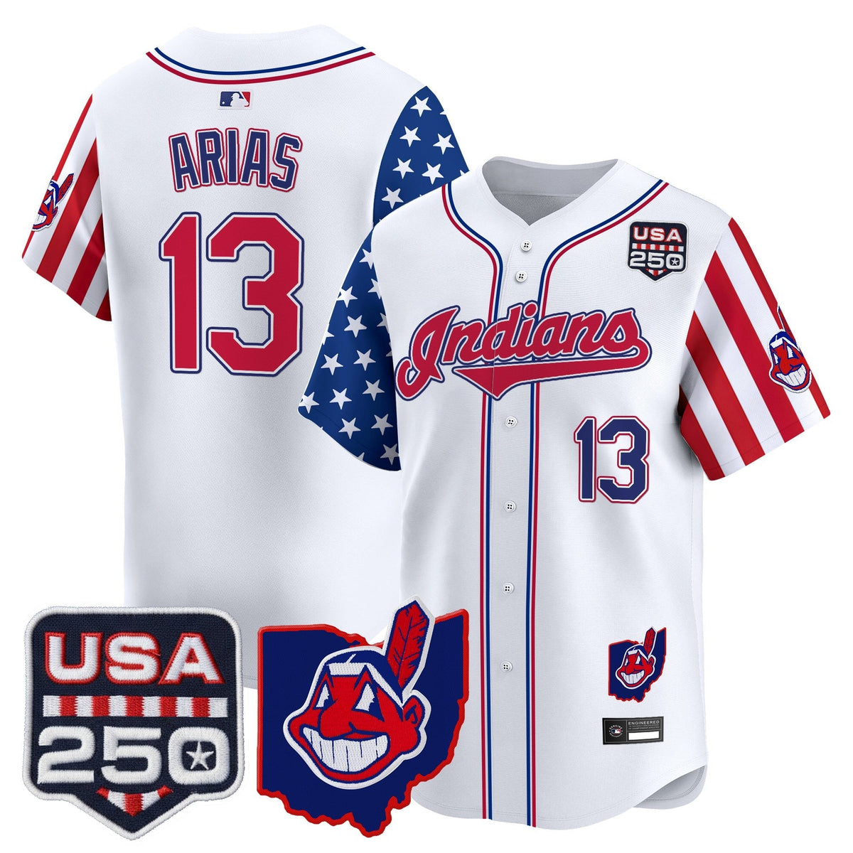 Cleveland Indians "America250 Edition" Vapor Premier Limited Jersey - All Stitched