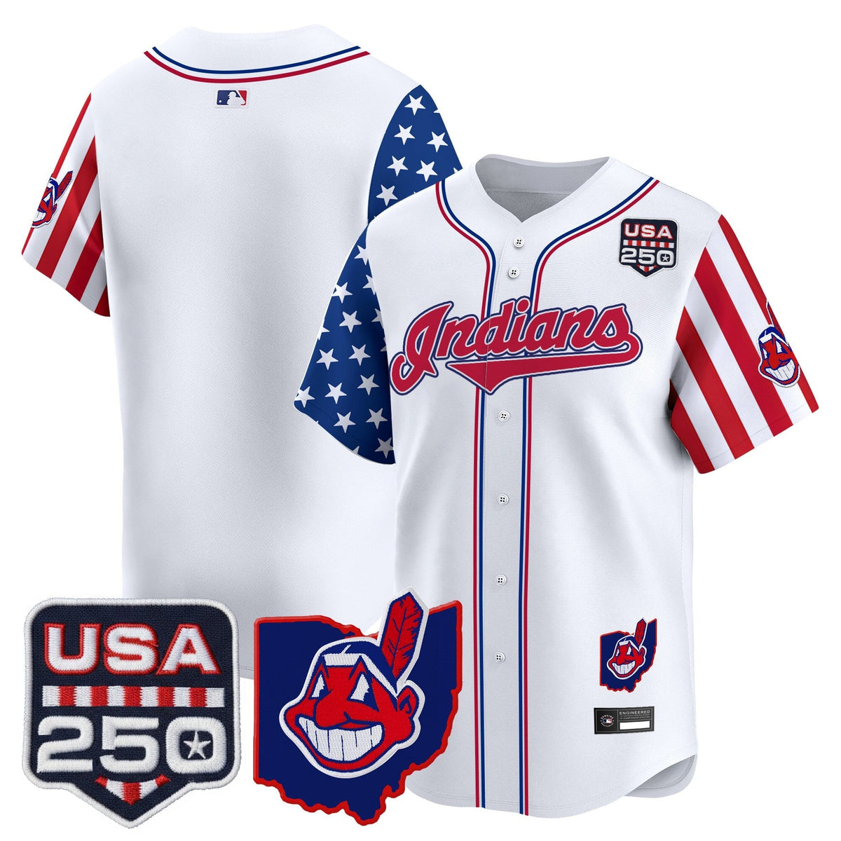 Cleveland Indians "America250 Edition" Vapor Premier Limited Jersey - All Stitched