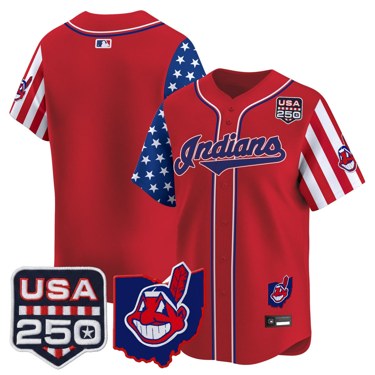 Cleveland Indians "America250 Edition" Vapor Premier Limited Jersey - All Stitched