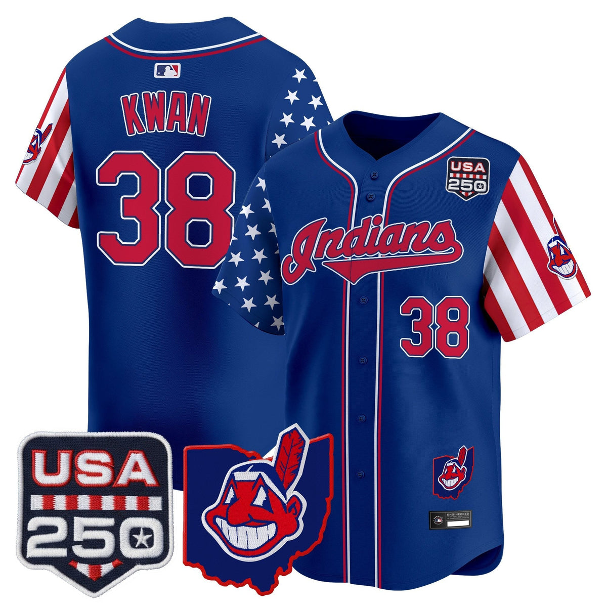 Cleveland Indians "America250 Edition" Vapor Premier Limited Jersey - All Stitched