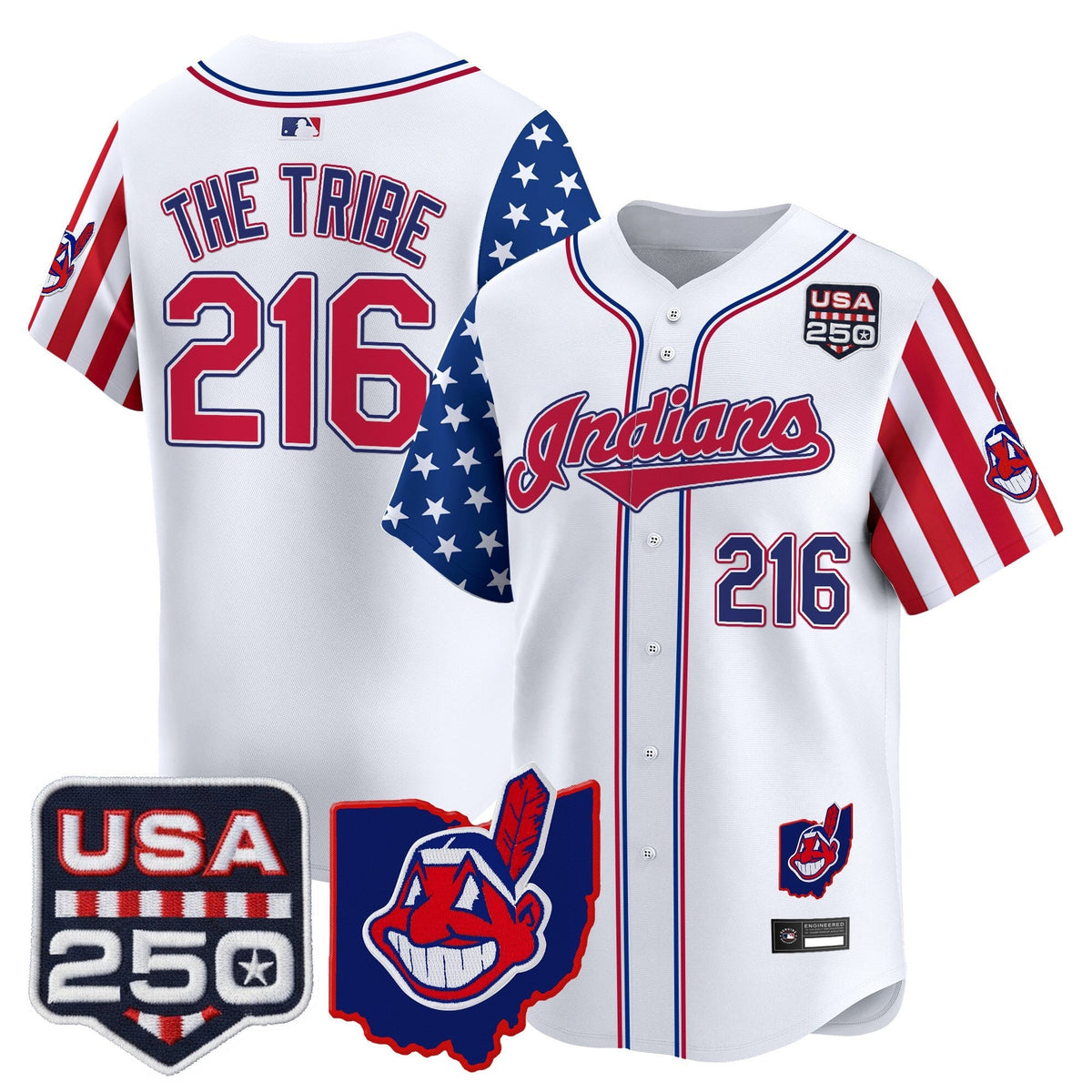 Cleveland Indians "America250 Edition" Vapor Premier Limited Jersey - All Stitched