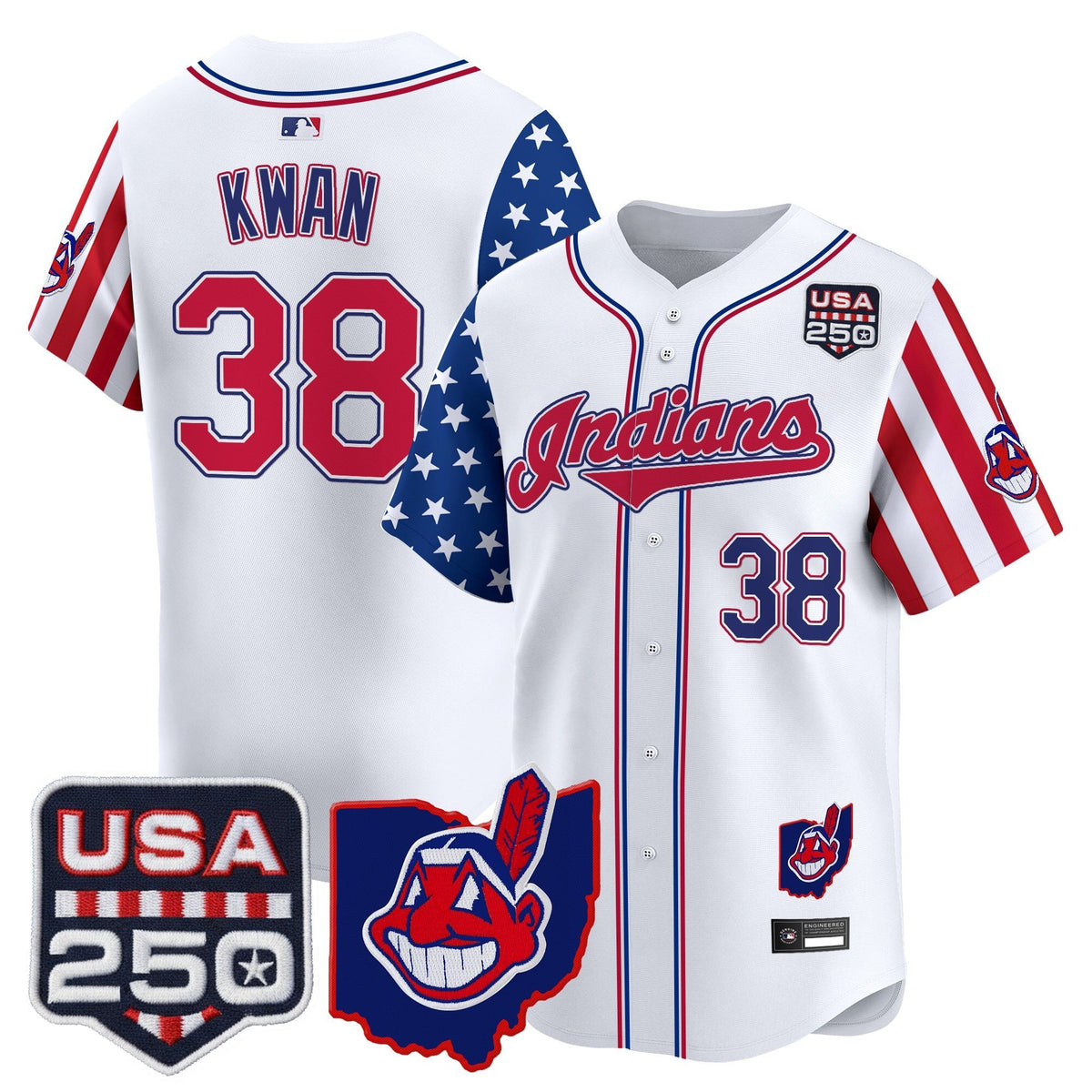 Cleveland Indians "America250 Edition" Vapor Premier Limited Jersey - All Stitched