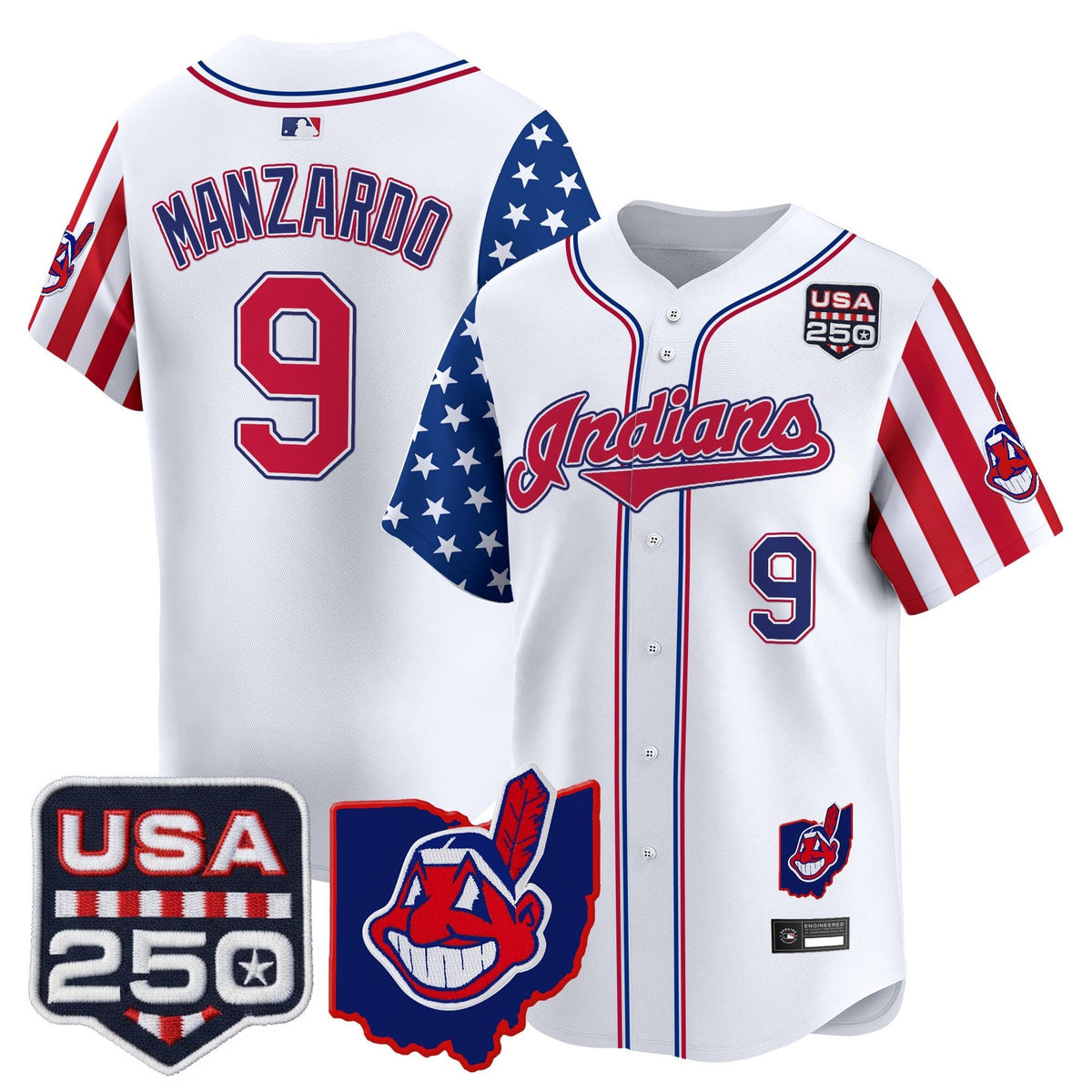 Cleveland Indians "America250 Edition" Vapor Premier Limited Jersey - All Stitched