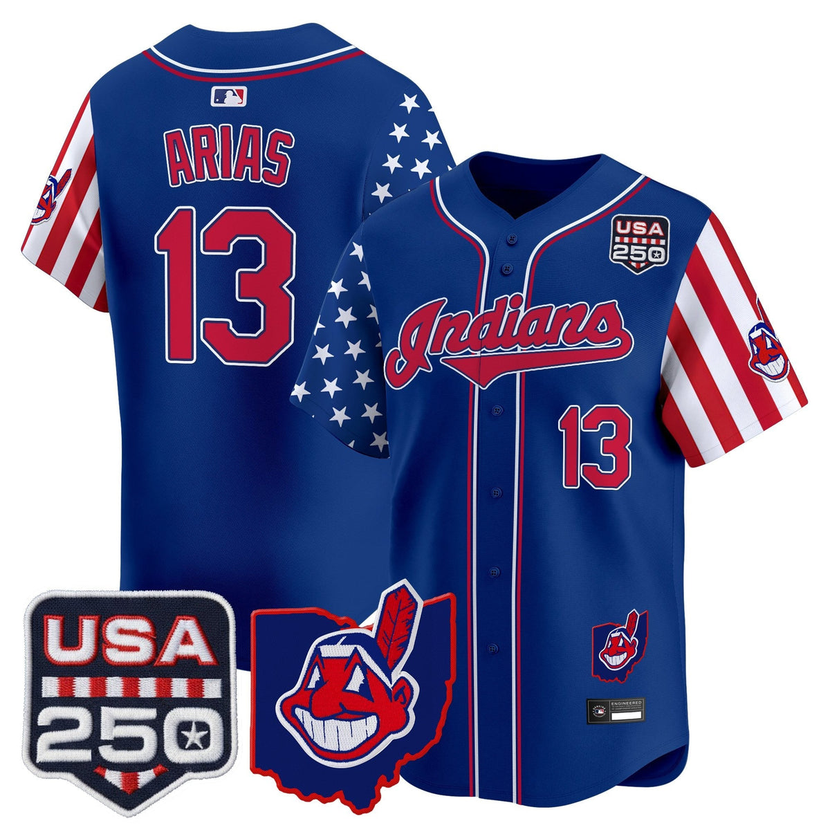 Cleveland Indians "America250 Edition" Vapor Premier Limited Jersey - All Stitched