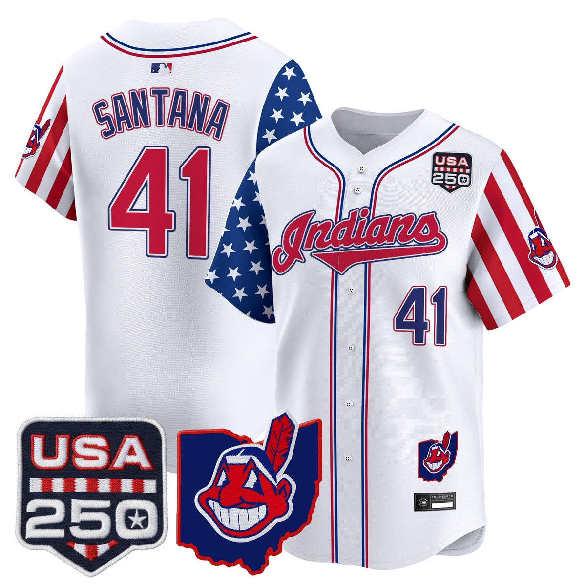 Cleveland Indians "America250 Edition" Vapor Premier Limited Jersey - All Stitched