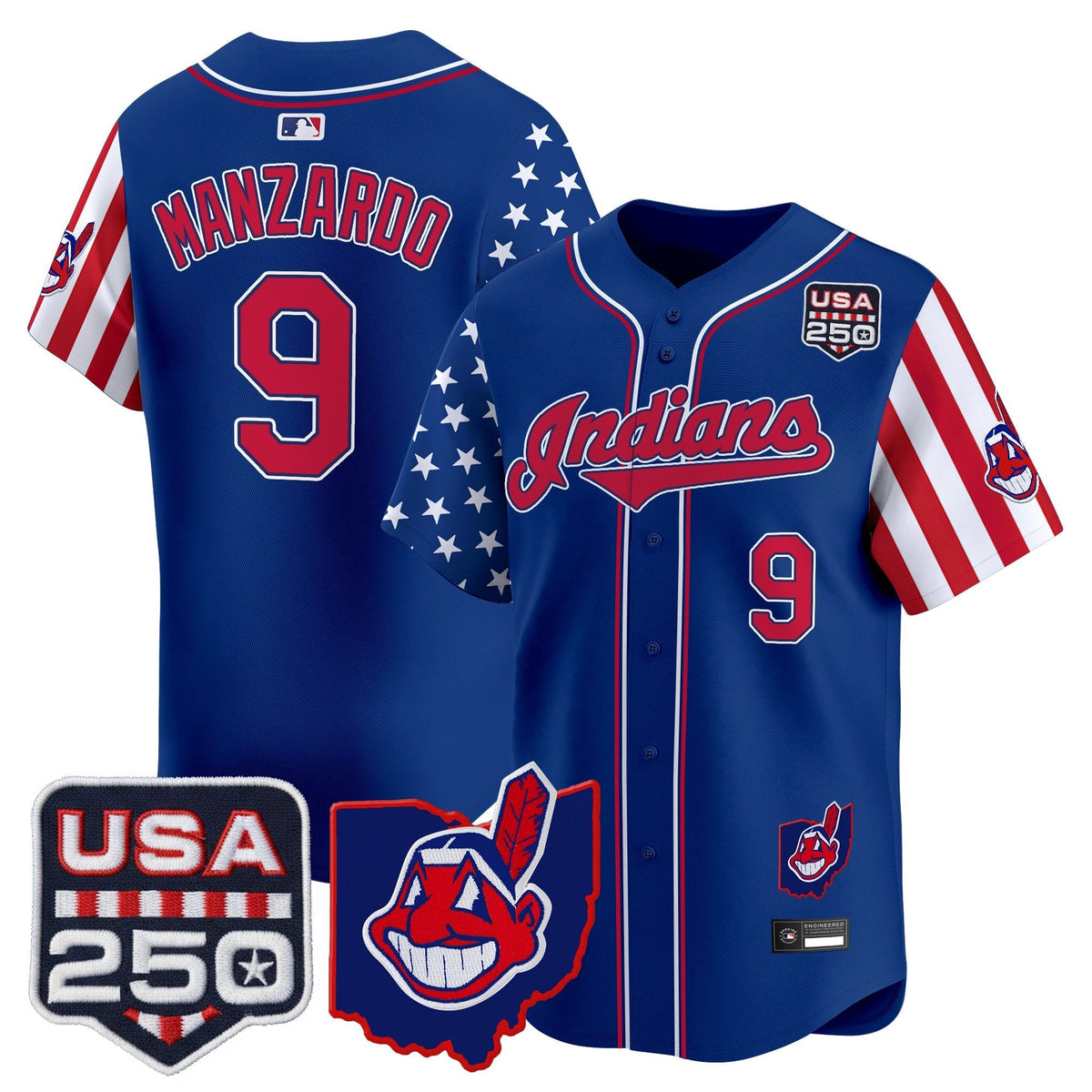 Cleveland Indians "America250 Edition" Vapor Premier Limited Jersey - All Stitched