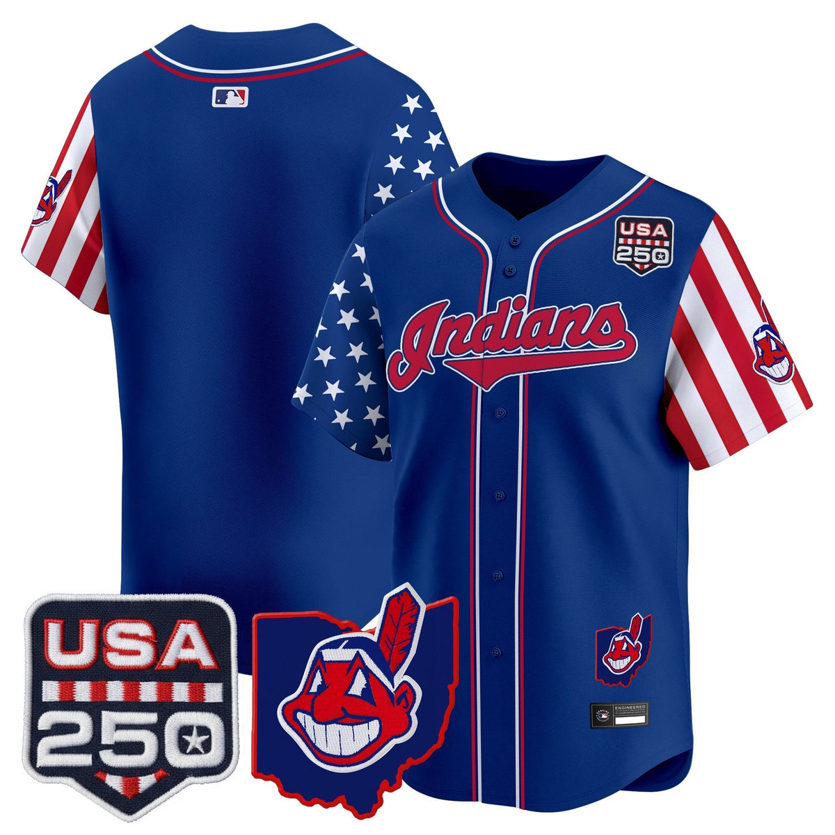 Cleveland Indians "America250 Edition" Vapor Premier Limited Jersey - All Stitched
