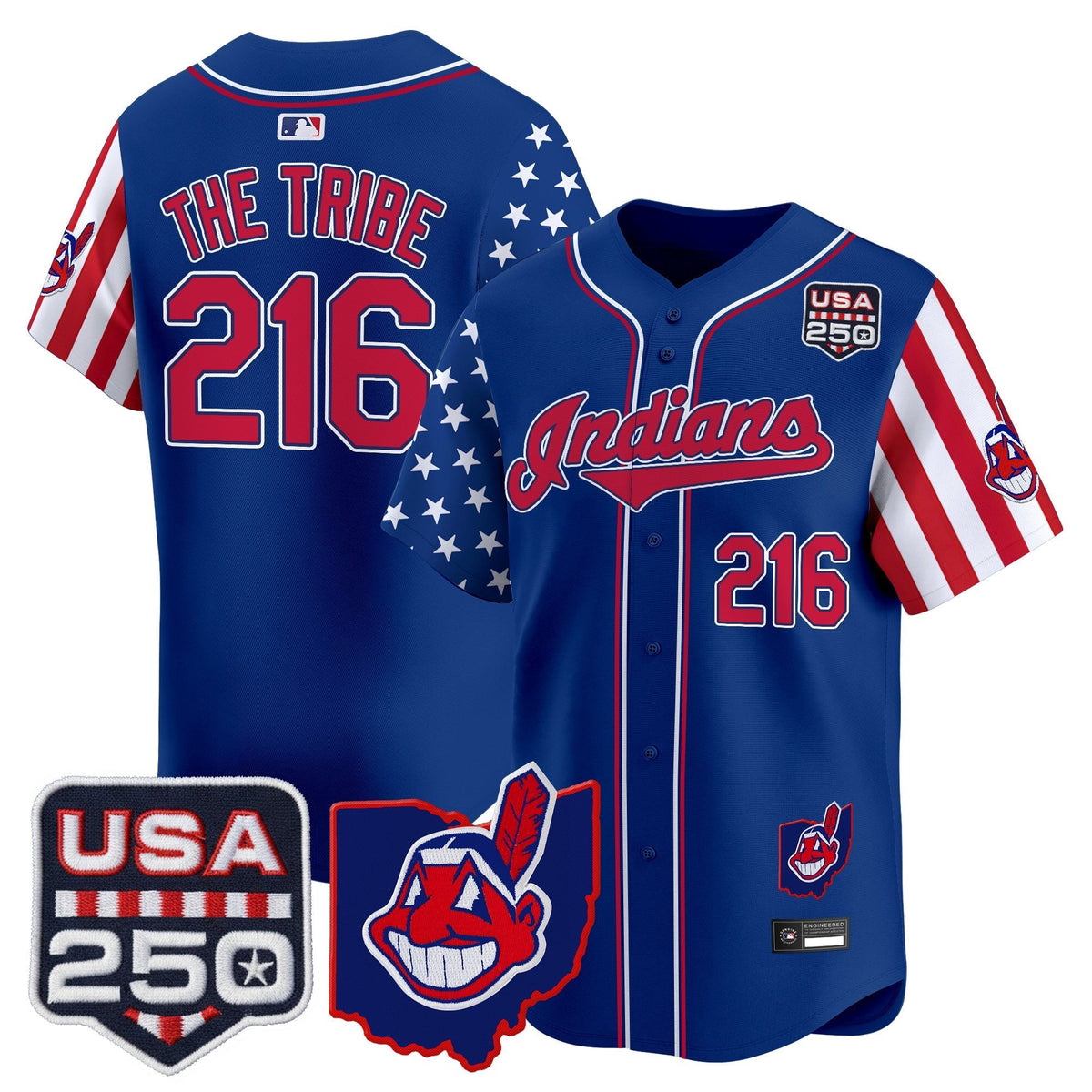 Cleveland Indians "America250 Edition" Vapor Premier Limited Jersey - All Stitched