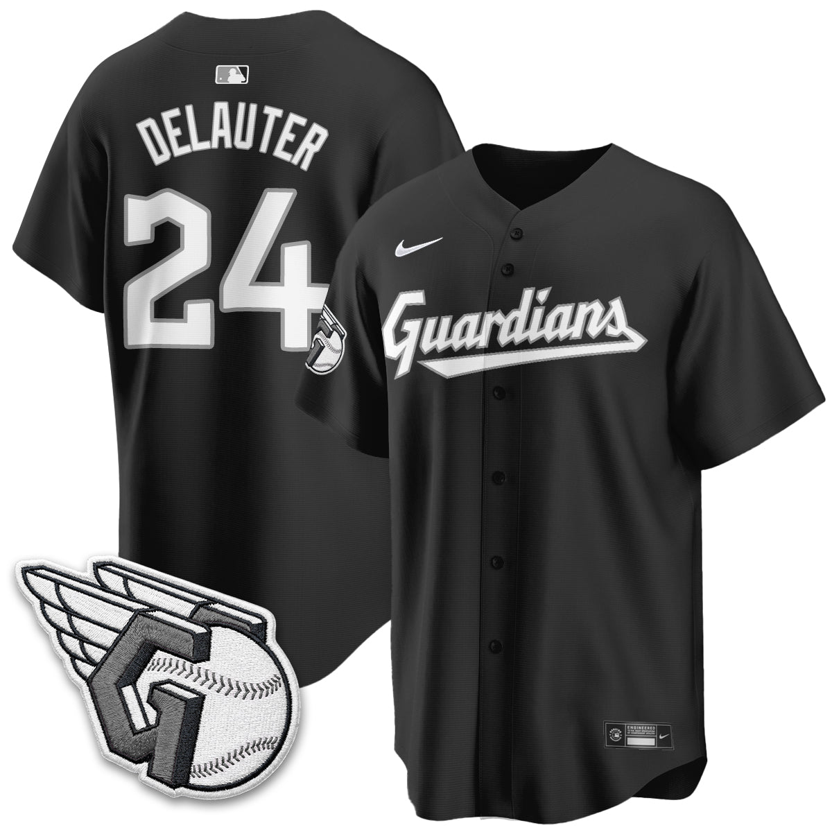 Cleveland Guardians 2026 Black Out Style Limited Vapor Jersey - All Stitched