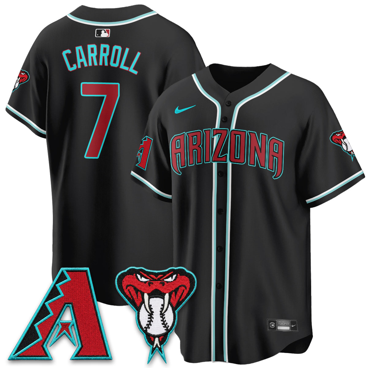 Arizona Diamondbacks Black Out Style Vapor Premier Limited Jersey - All Stitched