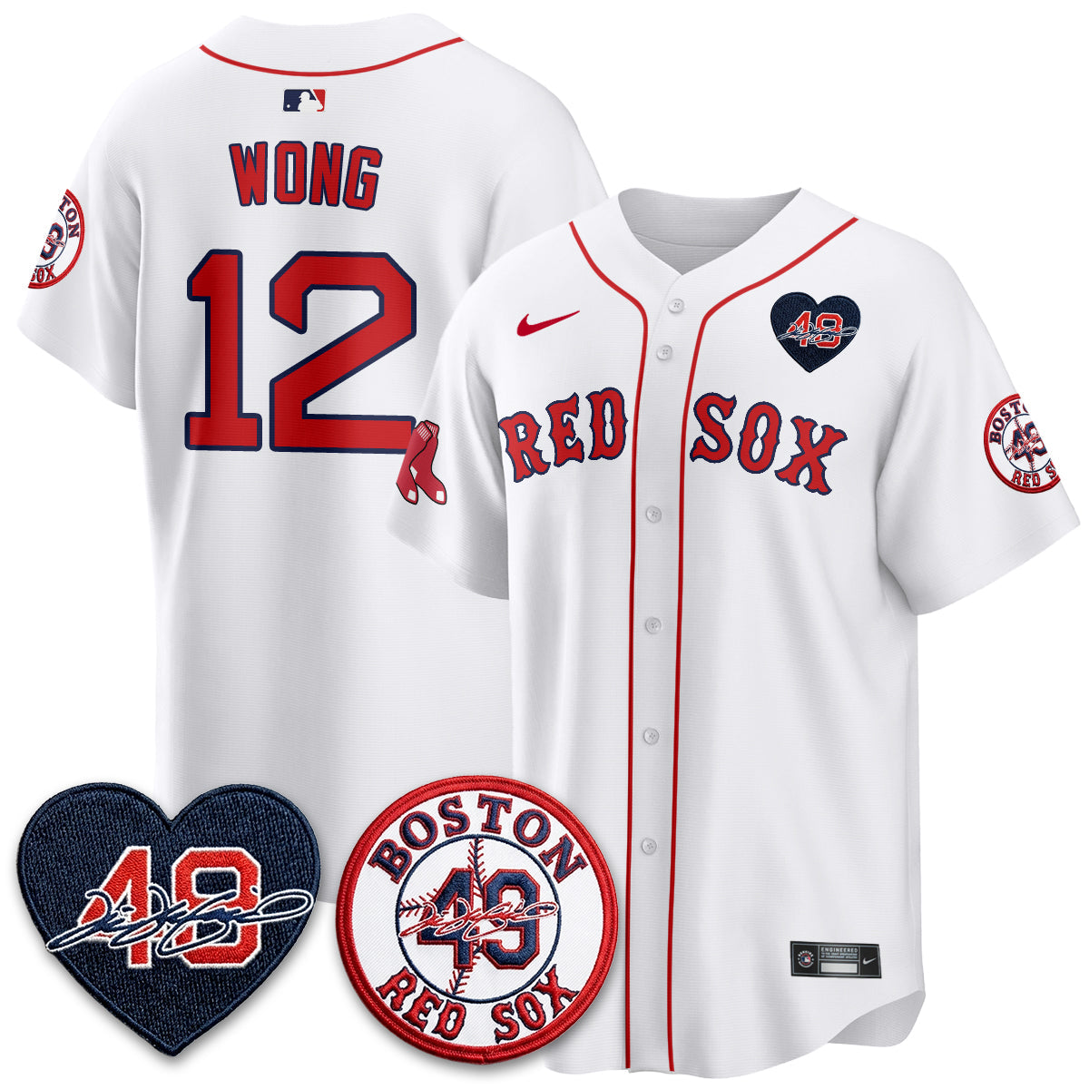 Boston Red Sox Tim Wakefield Memorial Patch Vaper Premier Limited Jersey - All Stitched