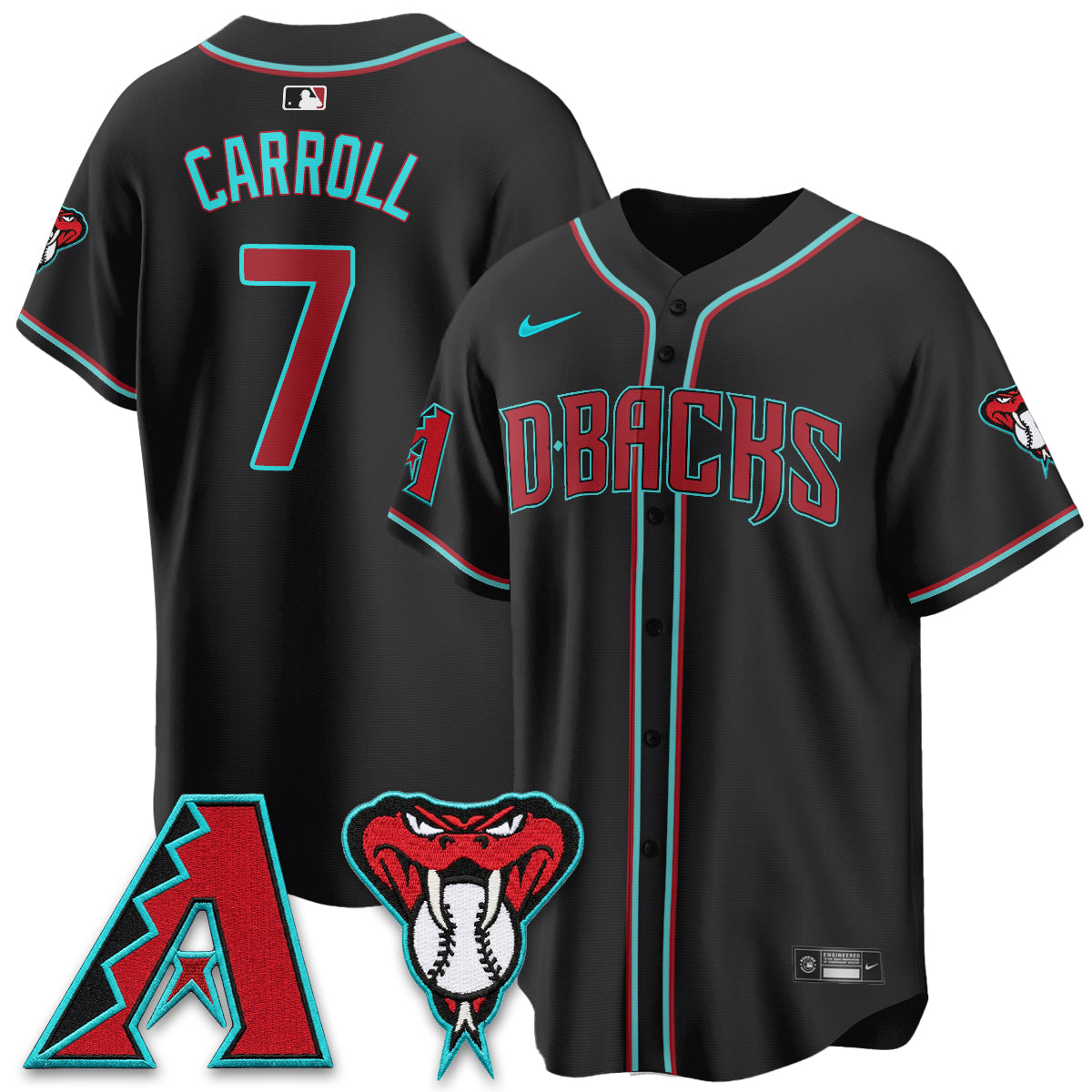 Arizona Diamondbacks Black Out Style Vapor Premier Limited Jersey - All Stitched