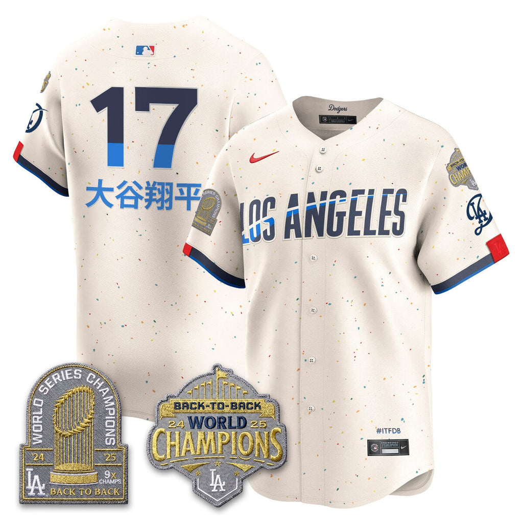 Los Angeles Dodgers Gold Collection Vapor Limited Jersey - 9x & B2B Champs - All Stitched