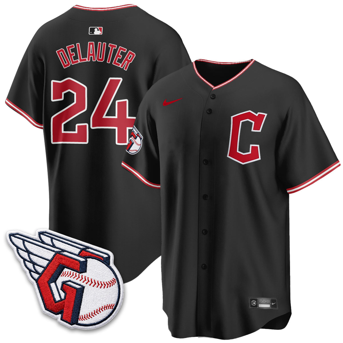 Cleveland Guardians 2026 Black Out Style Limited Vapor Jersey - All Stitched