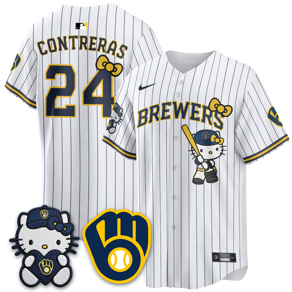 Milwaukee Brewers Meow KT Night Vapor Limited Jersey - All Stitched