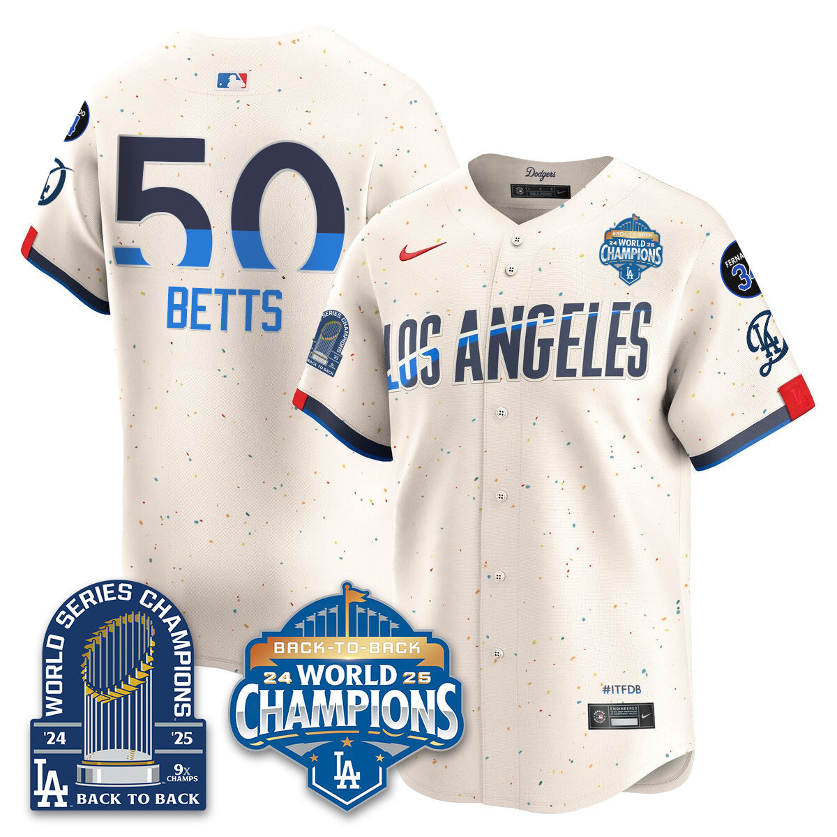 LAD Alternate  Vapor Limited Jersey - 9x Champs - All Stitched