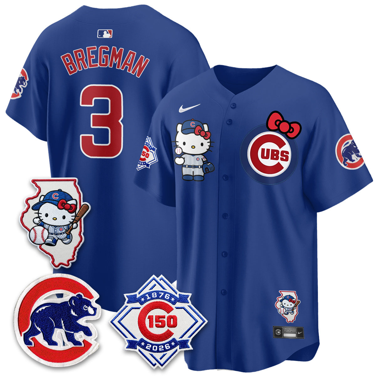 Chicago Cubs x Meow KT Vapor Premier Limited Jersey - All Stitched V2