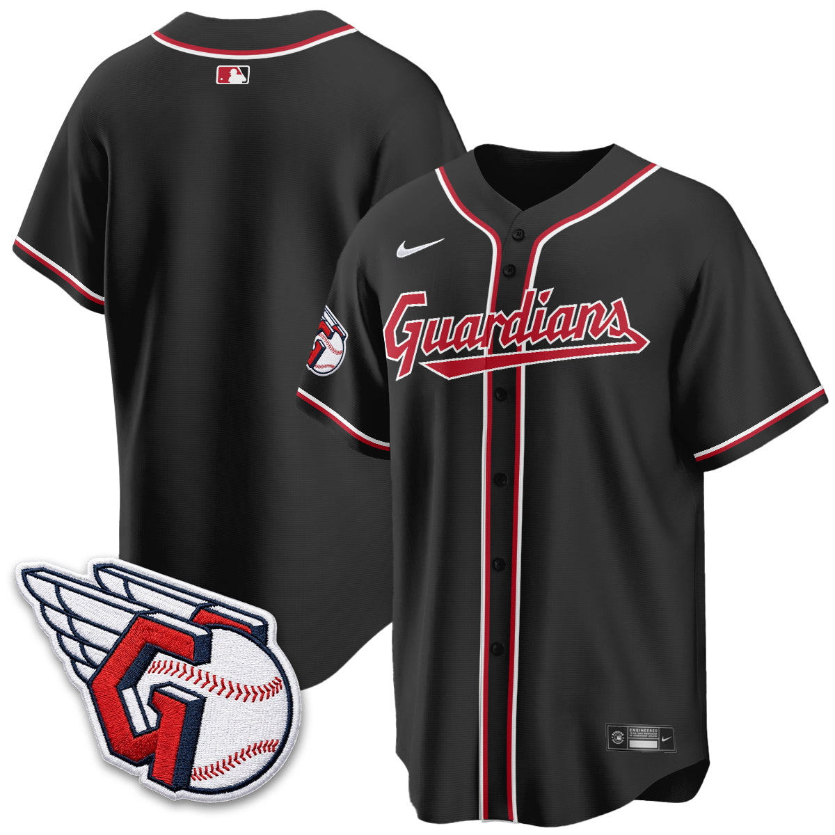 Cleveland Guardians 2026 Black Out Style Limited Vapor Jersey - All Stitched