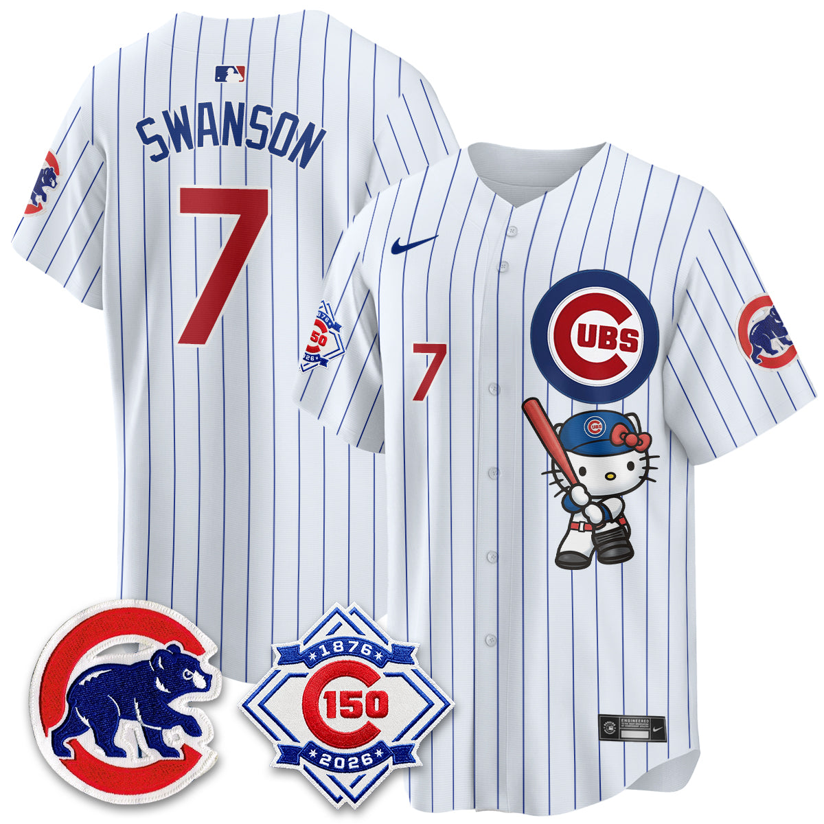 Chicago Cubs x Meow KT Vapor Premier Limited Jersey - All Stitched