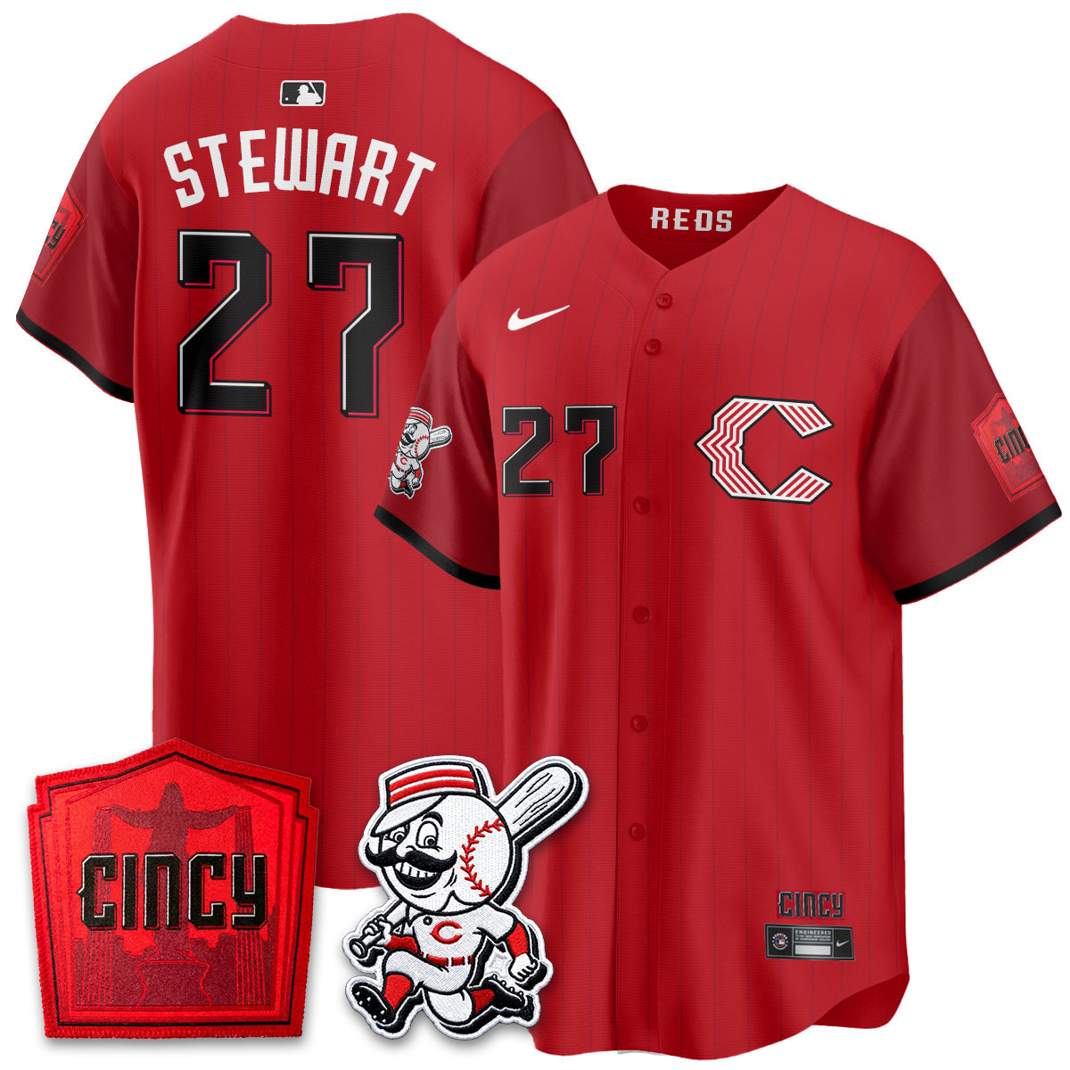 Cincinnati Reds 2026 City Connect Limited Premier Vapor Jersey - All Stitched