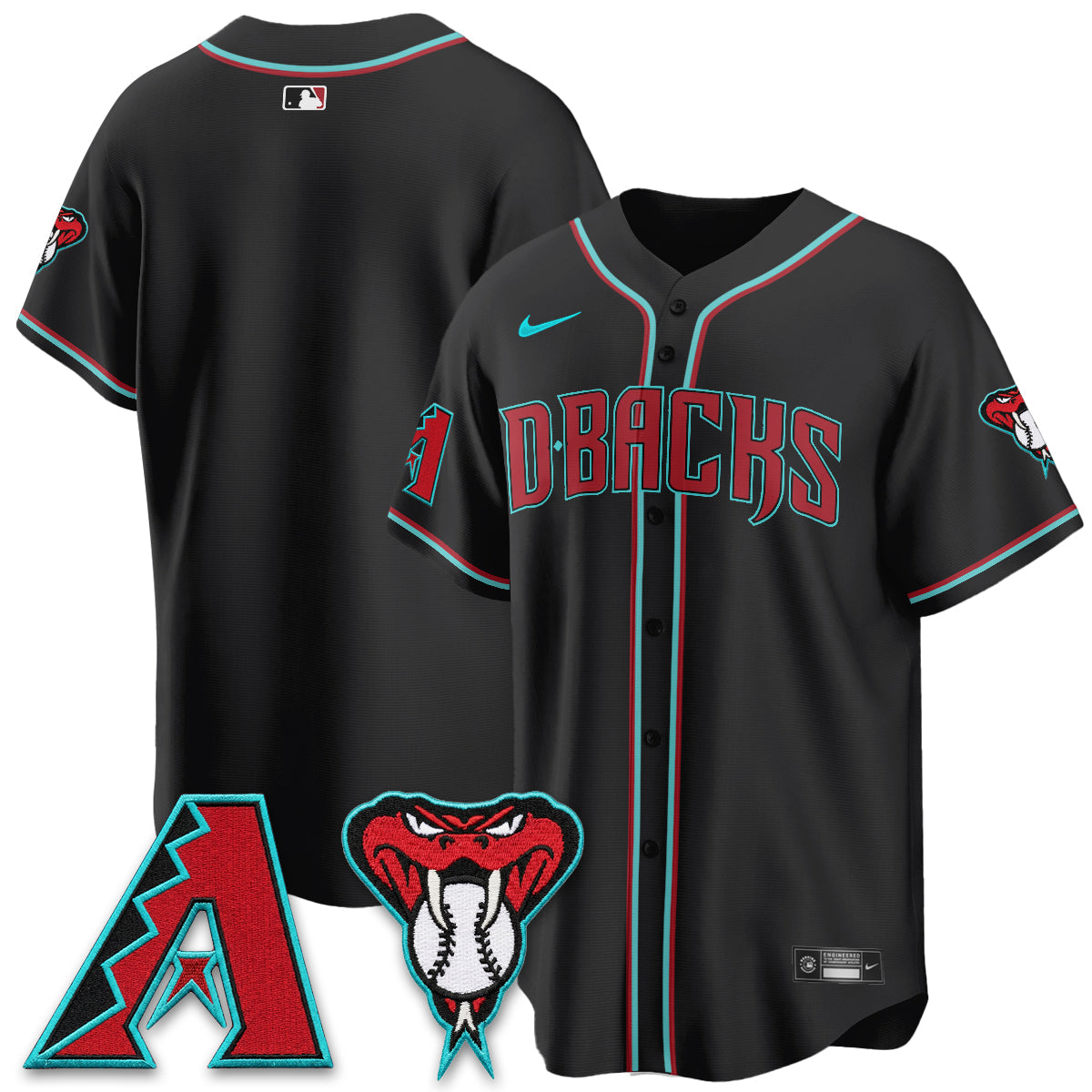 Arizona Diamondbacks Black Out Style Vapor Premier Limited Jersey - All Stitched