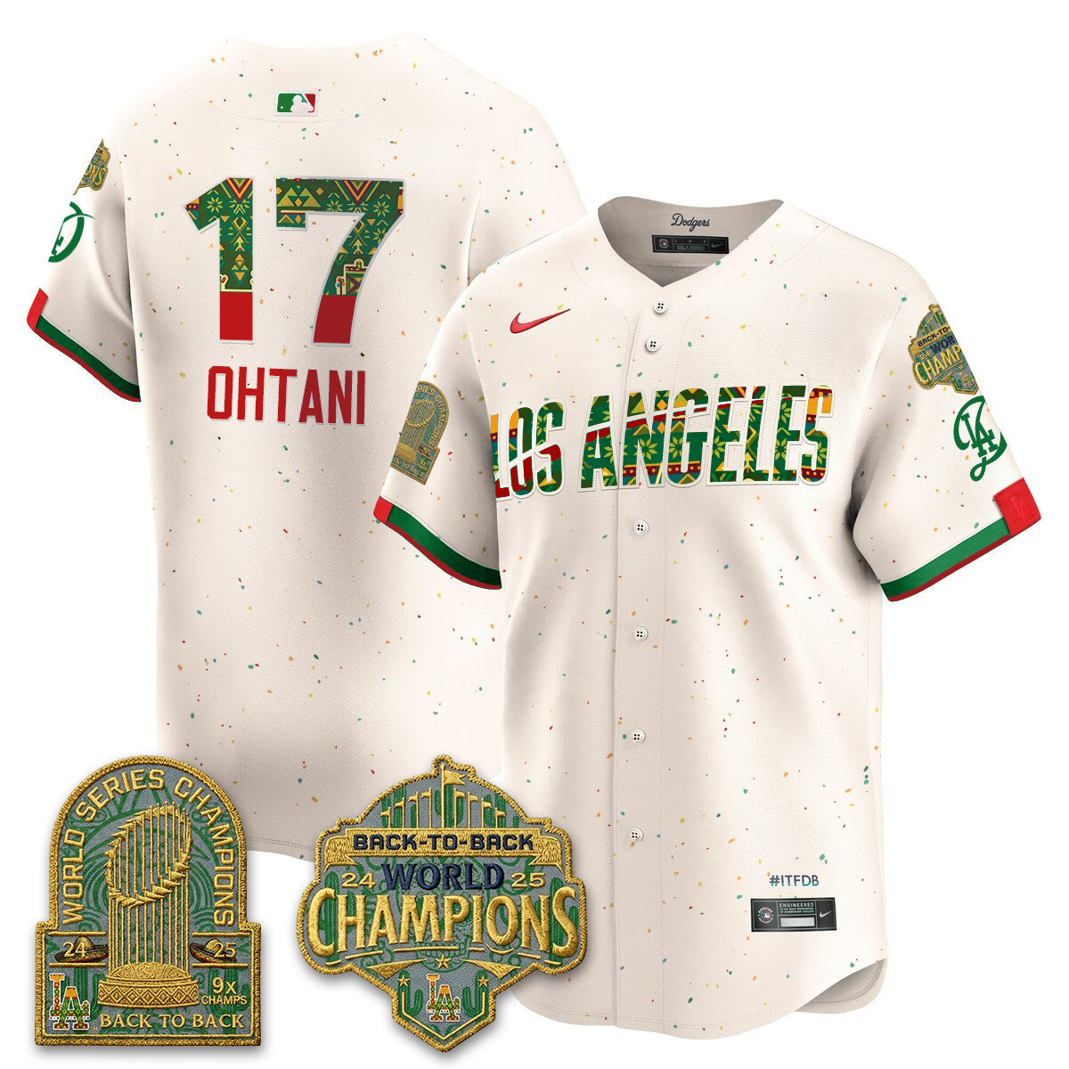 Los Angeles Dodgers x Mexican Heritage âLetâs Fiesta!â 2026 Limited Vapor Jersey - All Stitched